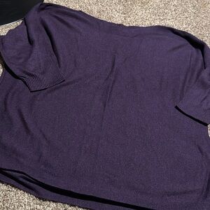 Chico’s purple boatneck sweater - their size 3 is like XL/1X - EUC!